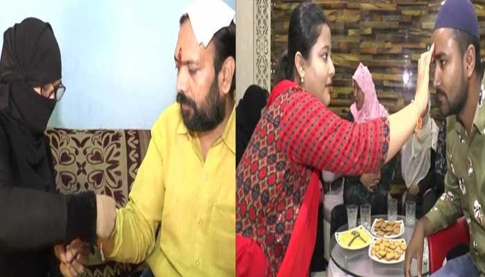 रक्षाबंधन पर मुस्लिम बहन ने हिंदू, तो हिंदू बहन ने मुस्लिम भाई को राखी बांधी 1 rakhi-hindu-muslims