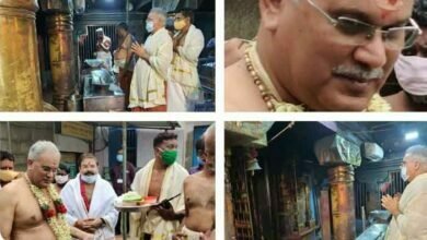 Photo of छत्तीसगढ़ के मुख्यमंत्री भूपेश बघेल ने कन्याकुमारी के देवी मंदिर में की पूजा