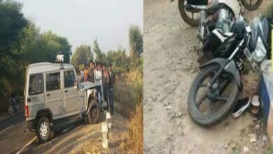Photo of बोलेरो-बाईक की भिड़त में 1 युवक की हुई मौत, 1 घायल