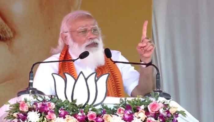 प्रधानमंत्री नरेंद्र मोदी- कांग्रेस की बांटो, झूठ बोलो और राज करो की नीति है 1 MODI 6
