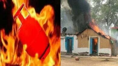 Photo of खाना बनाते समय आग लगने से सिलेंडर ब्लास्ट, पांच मकान जलकर खाक