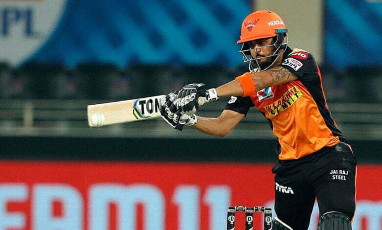 IPL 2021:मनीष पाण्डे की अर्धशतक की वजह से हारी हैद्राबाद 1 MANISH PANDEY