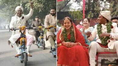 Photo of देखिए साइकिल पर बारात लेकर पहुंचा दूल्हा