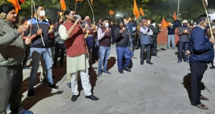 एनटीपीसी कोरबा में बीएमएस ने निकाला कैंडल मार्च 1 narmada mata 71