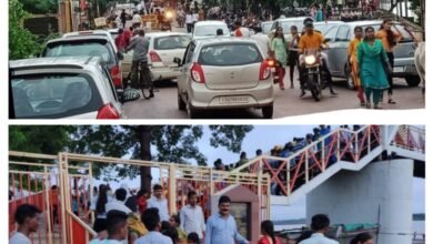 Photo of राजिम के मंदिरों में रही विशाल भीड़