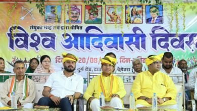Photo of शहीद वीर नारायण सिंह चौक व सर्व आदिवासी समाज मंगल भवन का किया भूमि पूजन￼