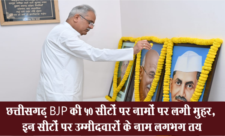 मुख्यमंत्री ने राष्ट्रपिता महात्मा गांधी, पूर्व प्रधानमंत्री स्वर्गीय लाल बहादुर शास्त्री और शायर हाजी हसन अली को उनकी जयंती पर किया नमन 1 Names approved, on 50 seats of, Chhattisgarh BJP, names of candidates, on these seats, almost decided,