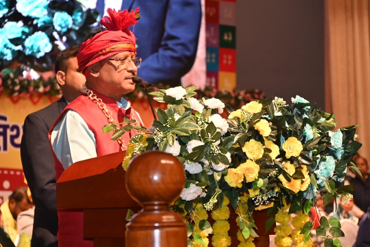 Address by, Chief Minister, Vishnu Dev Sai ji, at the, felicitation ceremony, of, newly elected, MLAs, of, tribal community,