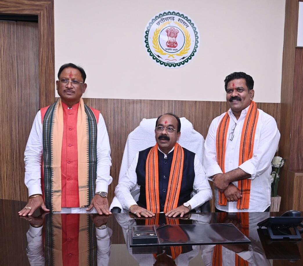 Deputy Chief Ministers, Arun Sao, and, Vijay Sharma, took, charge,