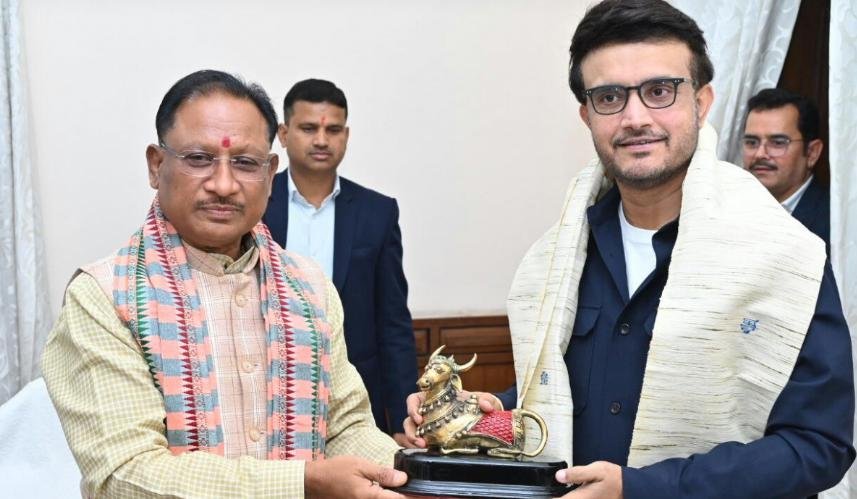 Former Indian cricketer Sourav Ganguly met Chhattisgarh Chief Minister Vishnudev Sai.