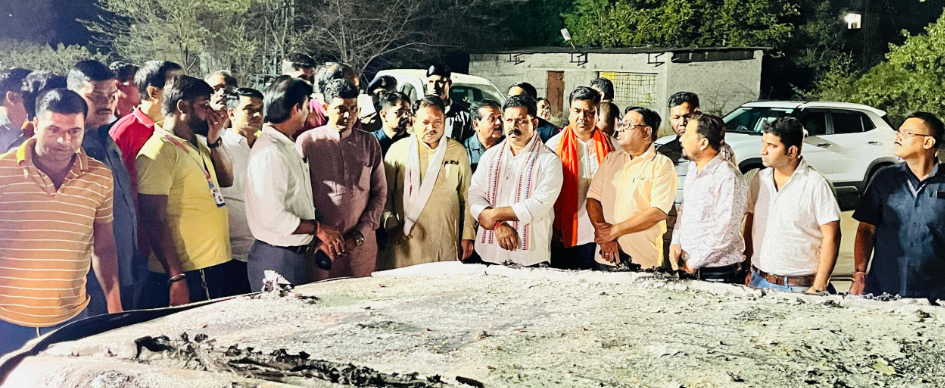 बलौदाबाजार में की गई तोड़फोड़ एवं आगजनी