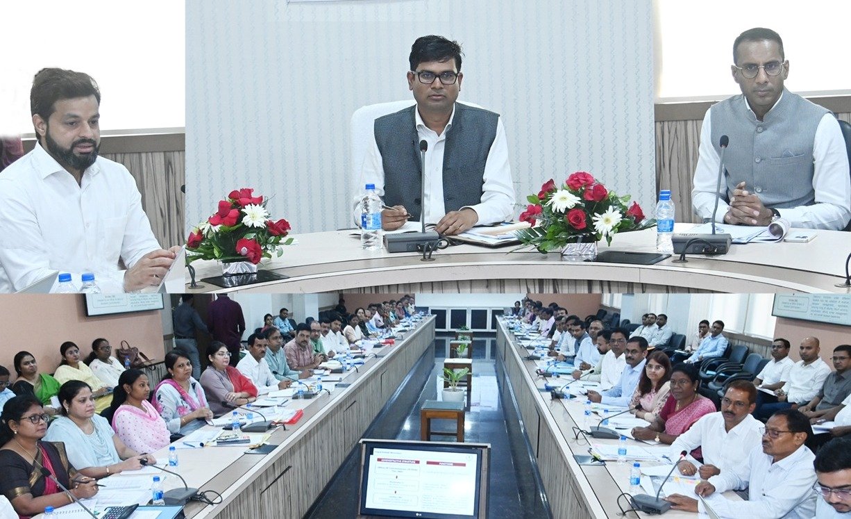 Commercial Tax Minister O.P. Chaudhary took review meeting of departmental officers