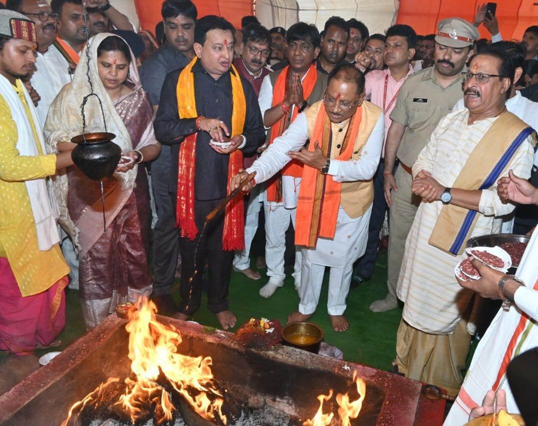 Chief Minister Vishnudev Sai participated in Rudramahabhishek