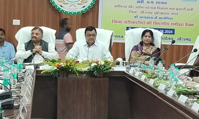 खैरागढ़ जिले के प्रभारी मंत्री ने की विकास कार्यों की समीक्षा 1 Minister in-charge of Khairagarh district reviewed the development works