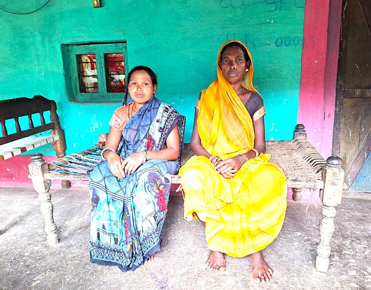 Sadness goes away when money comes into the account of mother-in-law and daughter-in-law.