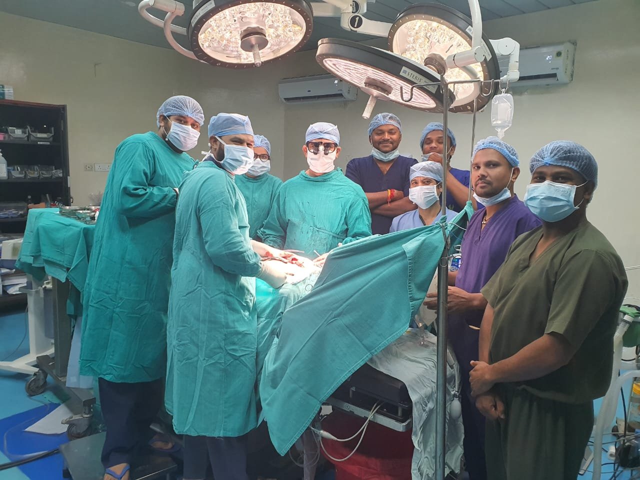 Successful surgery of tumors located inside the chest and above the heart of two patients.