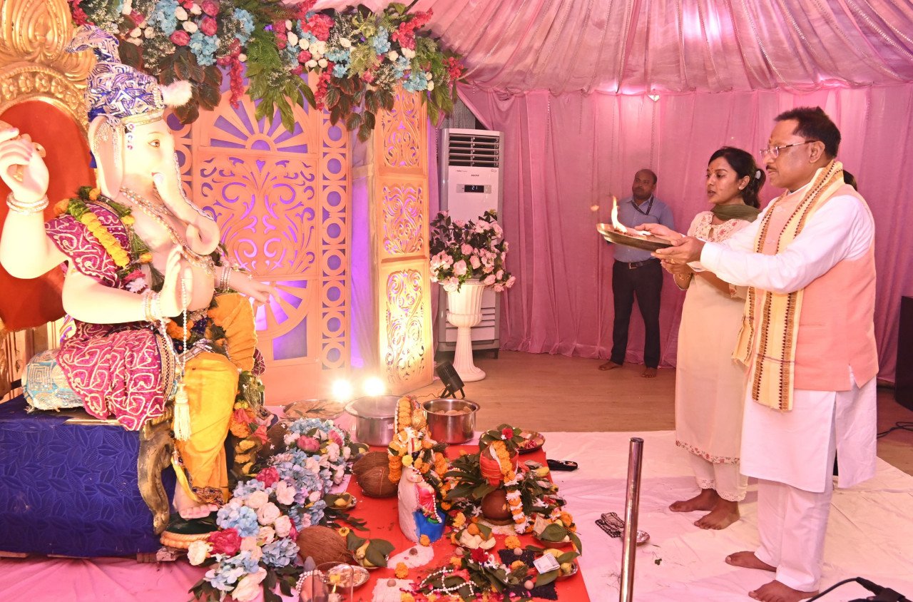 Chief Minister participated in the puja-havan program of Lord Shri Ganesh
