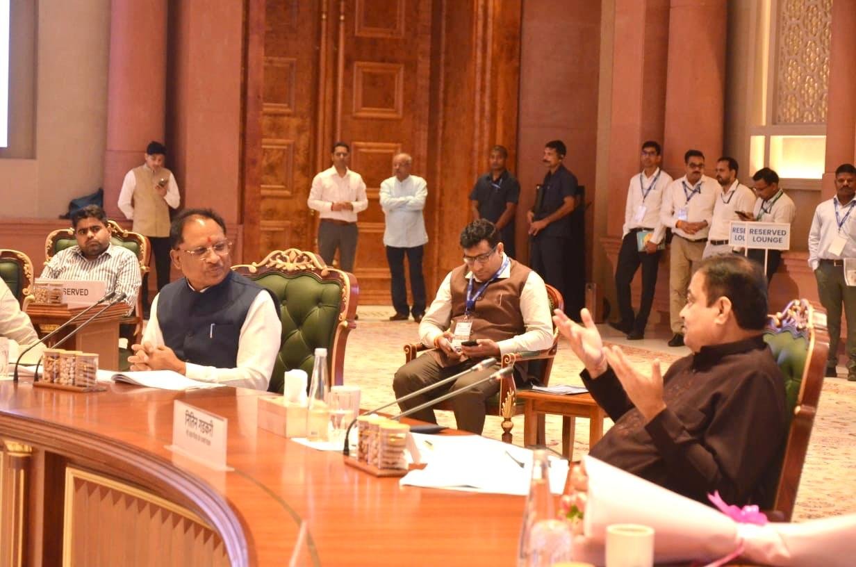 CM Sai attended the review meeting chaired by Nitin Gadkari.