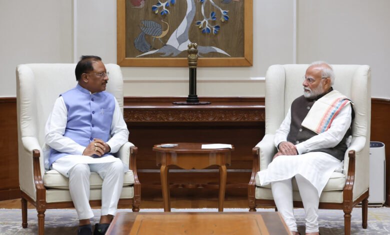 मुख्यमंत्री विष्णुदेव साय की प्रधानमंत्री नरेंद्र मोदी से मुलाकात 1 Chief Minister Vishnudev Sai's meeting with Prime Minister Narendra Modi
