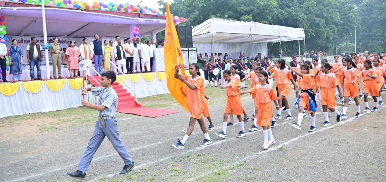 Grand inauguration of 24th state level school sports competition in Gaurela