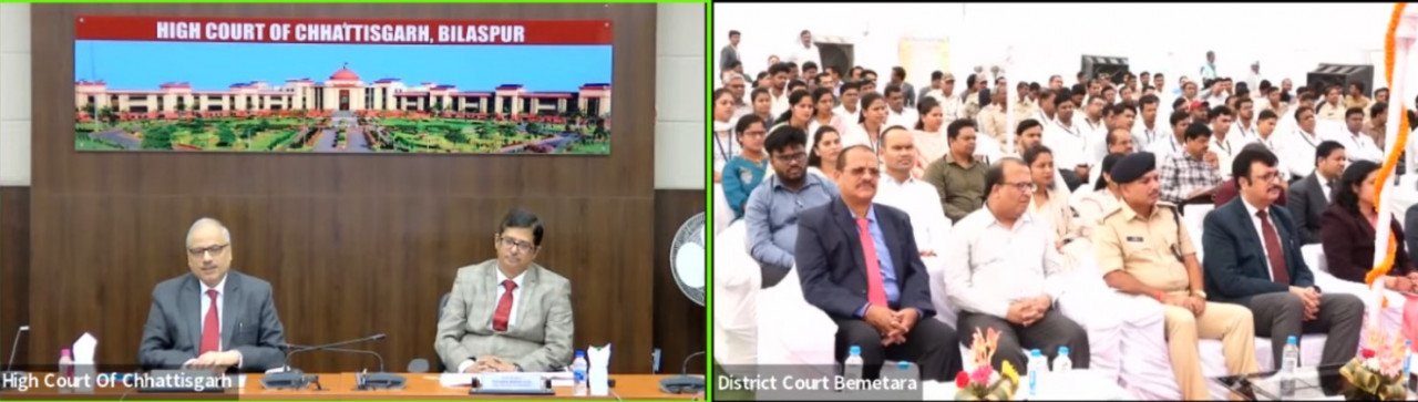 Bhoomipujan and foundation stone laying ceremony of Bemetara family court building