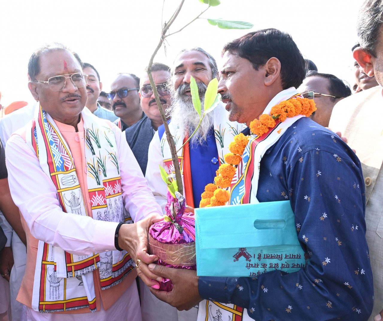 Chief Minister Vishnu Dev Sai inaugurated the statewide paddy procurement festival.