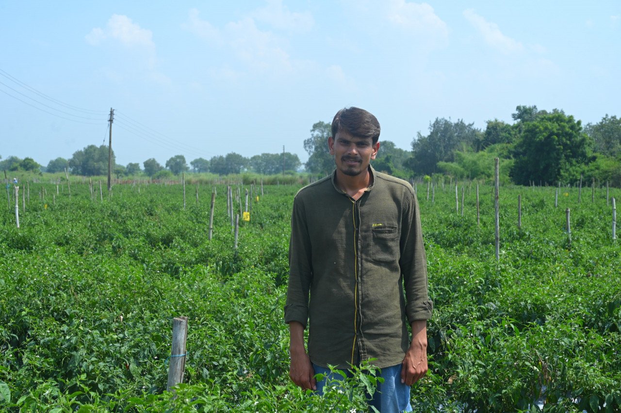 After studying engineering, Eklavya Sahu turned to farming.