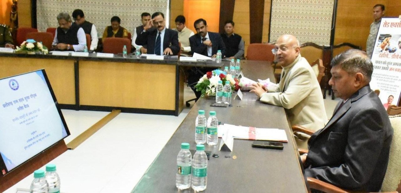 Chhattisgarh state road safety scenario review meeting chaired by Justice Sapre