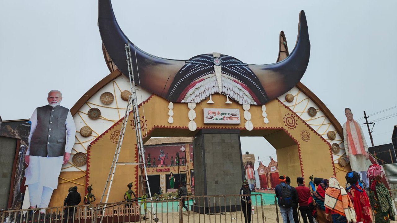 Chhattisgarh Pavilion in Prayagraj Mahakumbh on the initiative of Chief Minister Vishnu Dev Sai