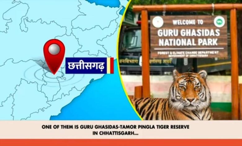 मन की बात' में छत्तीसगढ़ के गुरुघासीदास तमोरपिंगला टाइगर रिजर्व की चर्चा भी 1 Gurughasidas Tamorpingla Tiger Reserve of Chhattisgarh was also discussed in 'Mann Ki Baat'.