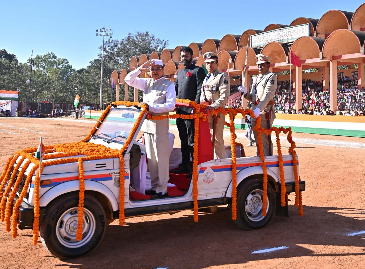 Republic Day celebrations were celebrated with enthusiasm in Jashpur.