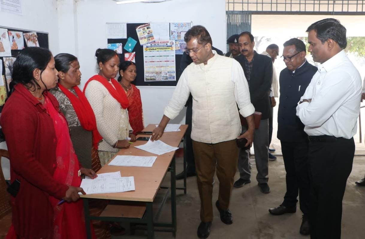State Election Commissioner Ajay Singh took stock of the election system in Surajpur district.