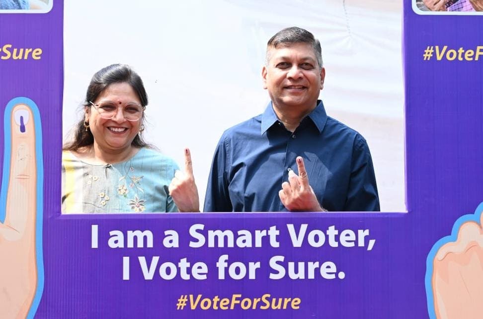 Chief Secretary Amitabh Jain exercised his franchise