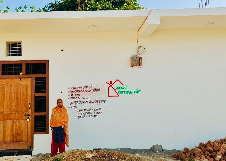 Makmain's permanent house built under PM Awas Yojana