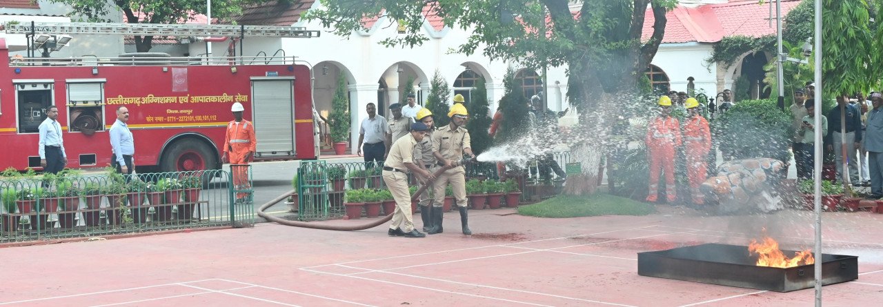 Mock drill organized at Raj Bhavan