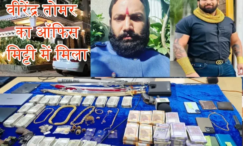 Bulldozer runs on illegal construction, absconding Tomar brothers' usury and blackmailing den demolished