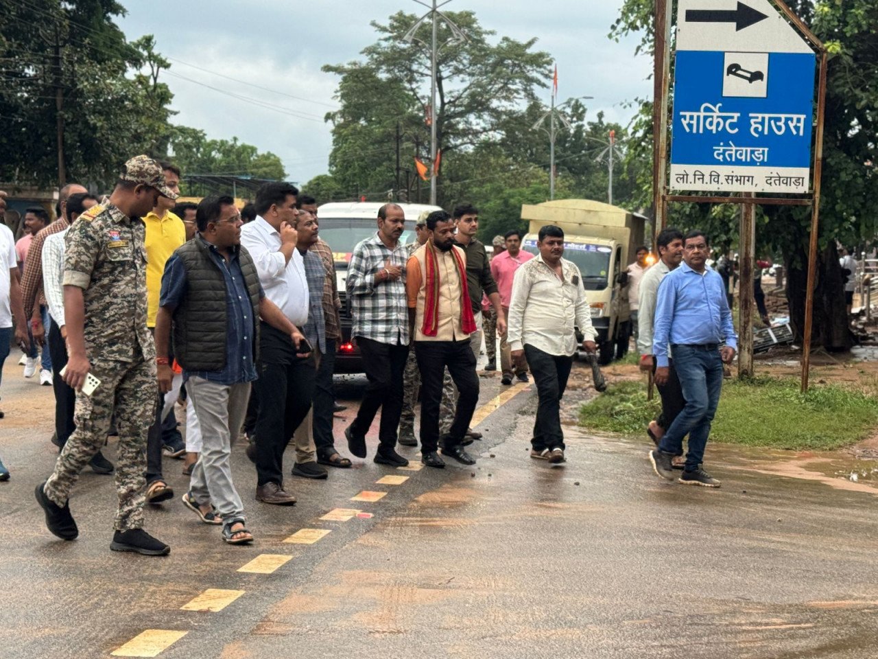 Inspection of damage caused by heavy rain in Dantewada, relief work accelerated