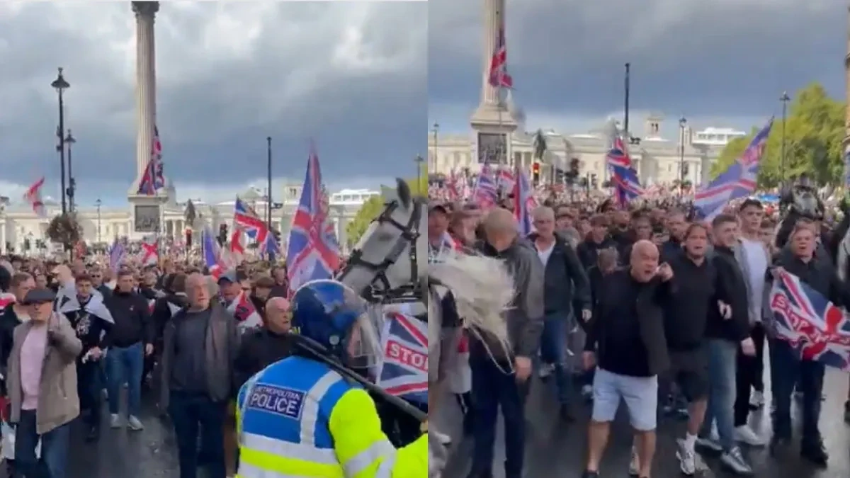 Anger erupted on the streets of London: Tommy Robinson led the largest right-wing march ever