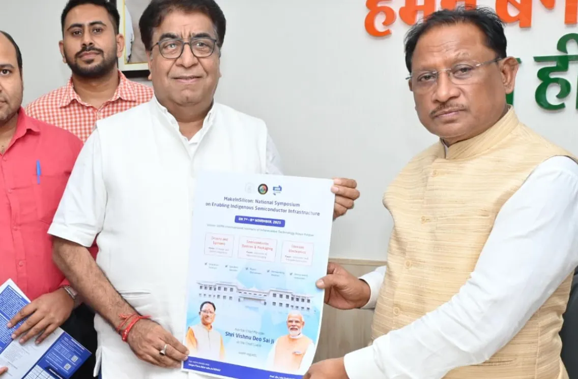 Chief Minister Vishnu Deo Sai launched the poster and website of the Make-in-Silicon National Seminar.