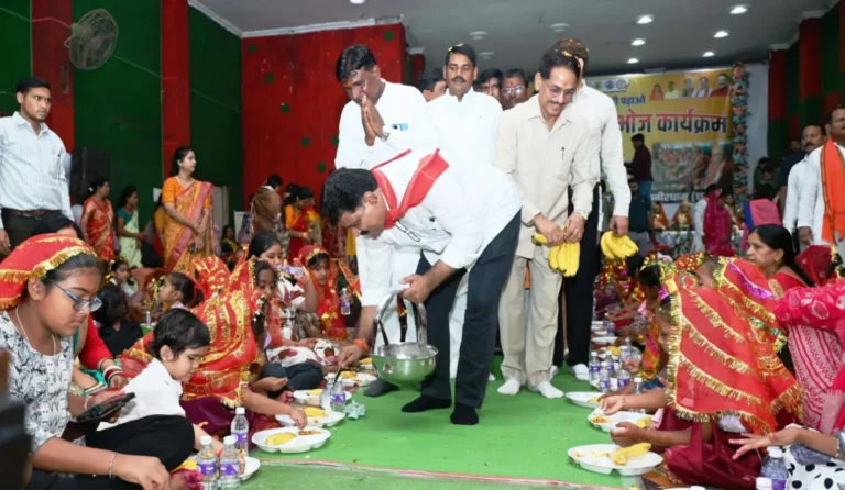 Kanya Pujan on Navratri in Kawardha A message of respect and empowerment of daughters