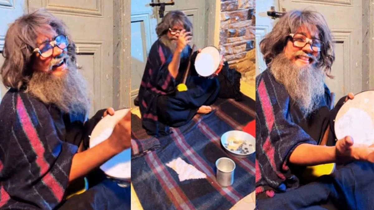 This person was seen singing on the roadside in the guise of a beggar, you will be surprised to know the reality – she is an actress!