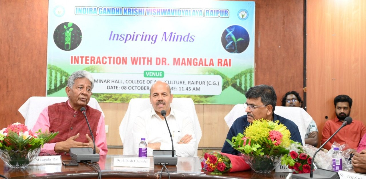 Raipur Faces the Future of Agricultural Science – Inspiring Talk by Dr. Mangala Rai at Indira Gandhi Agricultural University