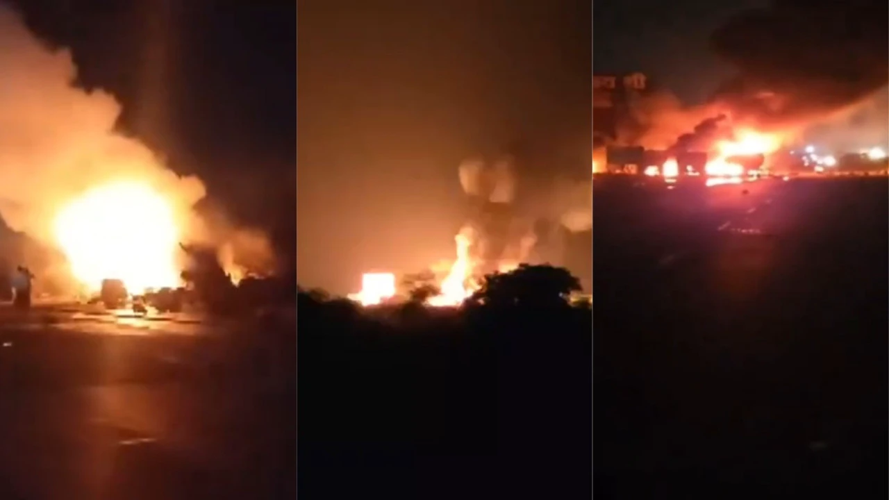 Explosions rock Jaipur-Ajmer highway: Truck loaded with LPG cylinders collides with tanker, engulfing fire