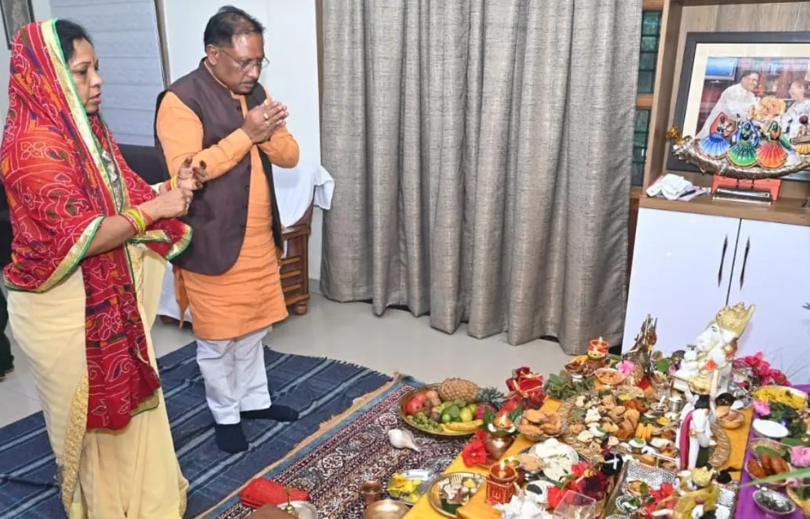 Chief Minister Vishnu Dev Sai performed Govardhan Puja.