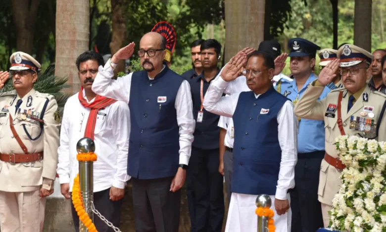 Governor Ramen Deka and Chief Minister Vishnu Dev Sai paid tribute to the martyred soldiers.