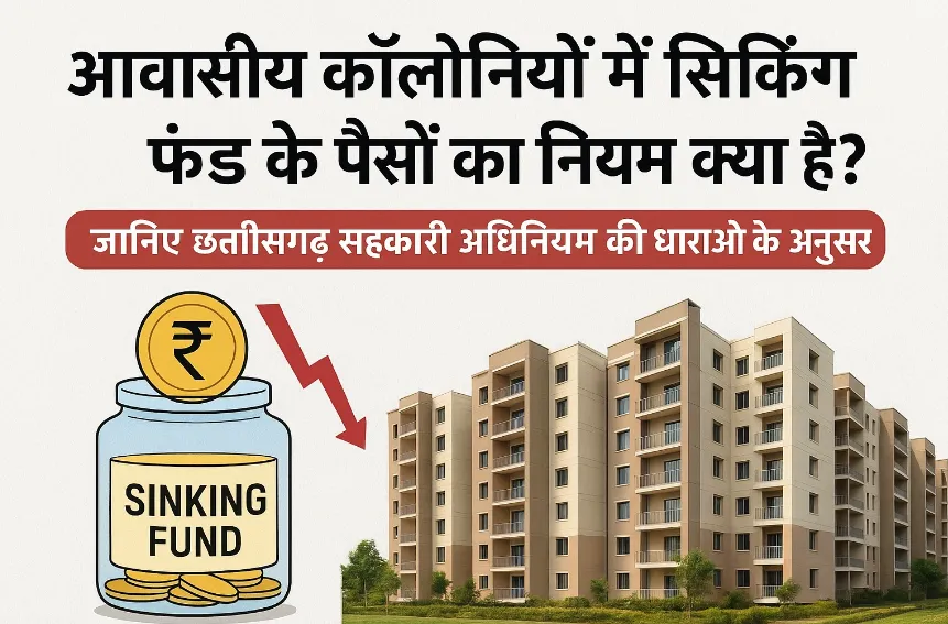 What is the rule regarding sinking fund money in residential colonies