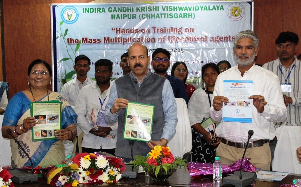 Chhattisgarh agriculture students gain new experience through hands-on training on bio-control agents