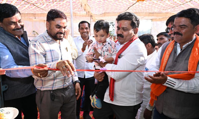 Deputy Chief Minister Vijay Sharma inaugurated two new community buildings in Kawardha.