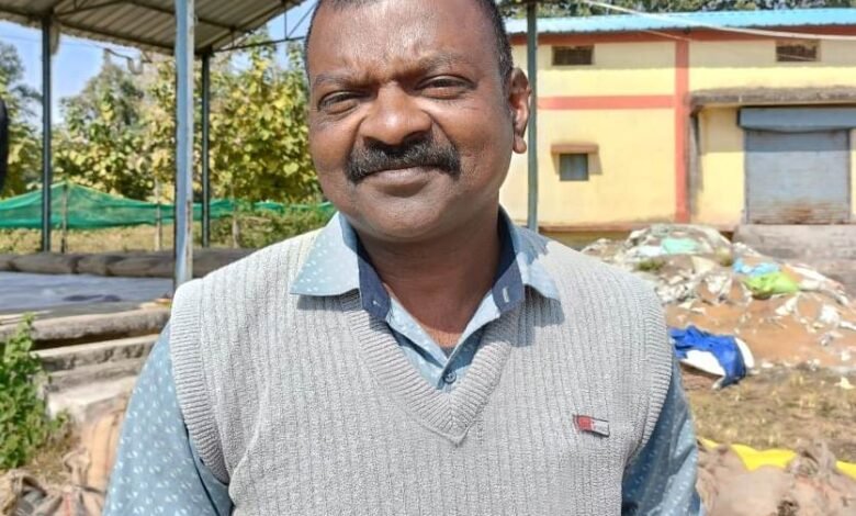 A farmer from Korea district was happy after selling 39.20 quintals of paddy.