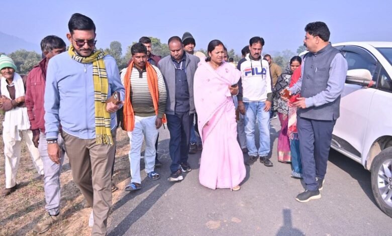 The minister arrived unannounced, became enraged after seeing flaws in the road construction and reprimanded the officials.